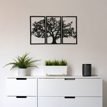 Görseli Galeri görüntüleyiciye yükleyin, 3 ÇERCEVELİ HAYAT AĞAÇI DEKORATİF METAL TABLO