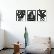 Görseli Galeri görüntüleyiciye yükleyin, KAKTÜS 3*LÜ SET METAL DEKORATİF TABLO