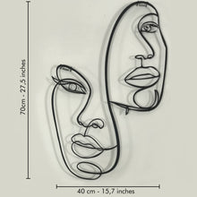 Görseli Galeri görüntüleyiciye yükleyin, DEKORATİF ÇİZGİ SURATLAR METAL TABLO