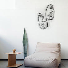 Görseli Galeri görüntüleyiciye yükleyin, DEKORATİF ÇİZGİ SURATLAR METAL TABLO