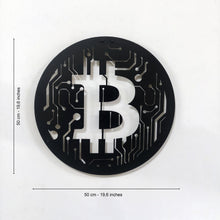 Görseli Galeri görüntüleyiciye yükleyin, Bitcoin Temalı Metal Duvar Dekoru