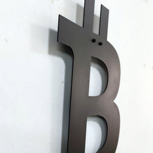 Görseli Galeri görüntüleyiciye yükleyin, Bitcoin Logo Temalı Metal Duvar Dekoru