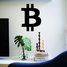 Görseli Galeri görüntüleyiciye yükleyin, Bitcoin Logo Temalı Metal Duvar Dekoru