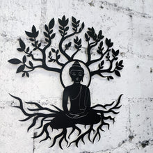 Görseli Galeri görüntüleyiciye yükleyin, Yoga, Buda ve Hayat Ağacı Temalı Dekoratif Metal Duvar Dekoru
