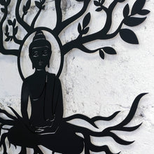 Görseli Galeri görüntüleyiciye yükleyin, Yoga, Buda ve Hayat Ağacı Temalı Dekoratif Metal Duvar Dekoru