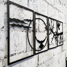 Görseli Galeri görüntüleyiciye yükleyin, Dörtlü Set Manzara Temalı Dekoratif Metal Duvar Dekoru
