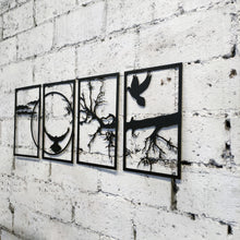 Görseli Galeri görüntüleyiciye yükleyin, Dörtlü Set Manzara Temalı Dekoratif Metal Duvar Dekoru