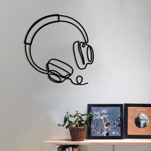 Görseli Galeri görüntüleyiciye yükleyin, Kulaklık Temalı Metal Duvar Dekoru