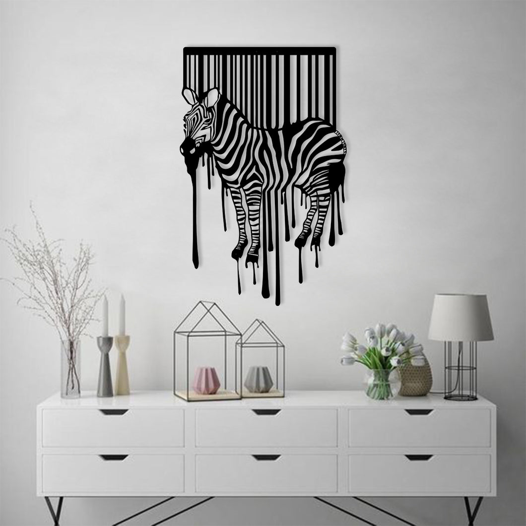 Barkod zebra(Dekoratif metal Zebra dekoru)