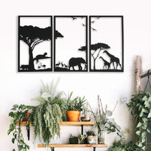 Görseli Galeri görüntüleyiciye yükleyin, SAFARİ METAL DEKORATİF TABLO( HERBİRİ 30X50 CM *DİR)