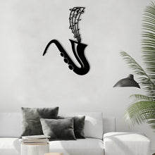 Görseli Galeri görüntüleyiciye yükleyin, Saksafon Jazz Dekoratif Metal Tablosu