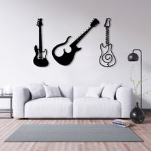 Görseli Galeri görüntüleyiciye yükleyin, MFÖ 100 cmLİK SET Gitar Temalı Dekoratif Metal Duvar Tablo31X100 - 39X100 - 32X100 cm