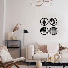 Görseli Galeri görüntüleyiciye yükleyin, Müzik icon 4*lü Takım Dekoratif Metal Tablolar