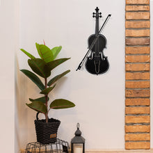 Görseli Galeri görüntüleyiciye yükleyin, Keman Temalı Metal Duvar Dekoru