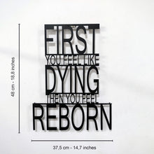 Görseli Galeri görüntüleyiciye yükleyin, Yeniden Doğmak Temalı Metal Duvar Yazısı