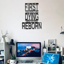 Görseli Galeri görüntüleyiciye yükleyin, Yeniden Doğmak Temalı Metal Duvar Yazısı