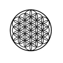 Görseli Galeri görüntüleyiciye yükleyin, Yaşam Çiçeği Sri Yantra Dekoratif Metal Tablo