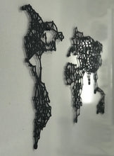 Görseli Galeri görüntüleyiciye yükleyin, World map line - Dünya Haritası Temalı Dekoratif Metal Duvar Tablo