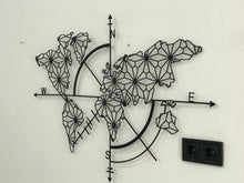 Görseli Galeri görüntüleyiciye yükleyin, PUSULA DÜNYA HARİTASI DEKORATİF TABLO