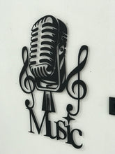 Görseli Galeri görüntüleyiciye yükleyin, MİKROFON OSES DEKORATİF METAL TABLO