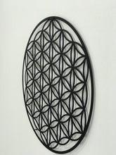 Görseli Galeri görüntüleyiciye yükleyin, Yaşam Çiçeği Sri Yantra  Dekoratif Metal Tablo
