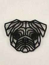 Görseli Galeri görüntüleyiciye yükleyin, Pug Köpek dekoratif metal tablosu