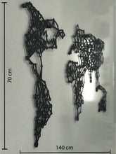 Görseli Galeri görüntüleyiciye yükleyin, World map line - Dünya Haritası Temalı Dekoratif Metal Duvar Tablo