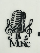 Görseli Galeri görüntüleyiciye yükleyin, MİKROFON OSES DEKORATİF METAL TABLO