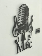Görseli Galeri görüntüleyiciye yükleyin, MİKROFON OSES DEKORATİF METAL TABLO