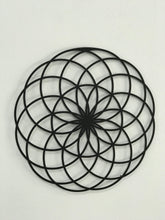 Görseli Galeri görüntüleyiciye yükleyin, Yaşam Çiçeği 3lü Takım Dekoratif Metal Tablo - Sri Yantra - Kutsal Geometri - Makebah