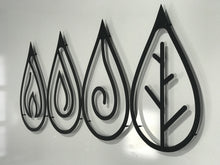 Görseli Galeri görüntüleyiciye yükleyin, 4 Element 4'lü Set Dekoratif Metal Tablo (HERBİRİ 23X35 CM)