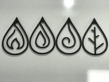 Görseli Galeri görüntüleyiciye yükleyin, 4 Element 4'lü Set Dekoratif Metal Tablo (HERBİRİ 23X35 CM)