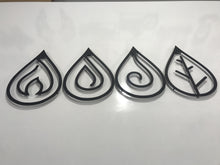 Görseli Galeri görüntüleyiciye yükleyin, 4 Element 4'lü Set Dekoratif Metal Tablo (HERBİRİ 23X35 CM)