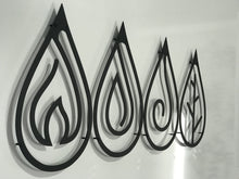 Görseli Galeri görüntüleyiciye yükleyin, 4 Element 4'lü Set Dekoratif Metal Tablo (HERBİRİ 23X35 CM)