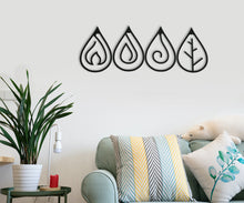 Görseli Galeri görüntüleyiciye yükleyin, 4 Element 4'lü Set Dekoratif Metal Tablo (HERBİRİ 23X35 CM)