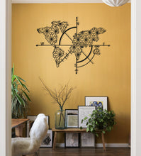 Görseli Galeri görüntüleyiciye yükleyin, PUSULA DÜNYA HARİTASI DEKORATİF TABLO