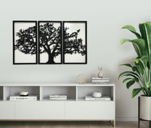 Görseli Galeri görüntüleyiciye yükleyin, 3 ÇERCEVELİ HAYAT AĞAÇI DEKORATİF METAL TABLO