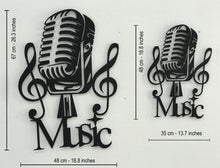 Görseli Galeri görüntüleyiciye yükleyin, MİKROFON OSES DEKORATİF METAL TABLO