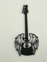 Görseli Galeri görüntüleyiciye yükleyin, Elvis Melek Kanatlı 100x46cm Gitar Dekoratif Metal Duvar Dekoru