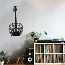 Görseli Galeri görüntüleyiciye yükleyin, Elvis Melek Kanatlı 100x46cm Gitar Dekoratif Metal Duvar Dekoru