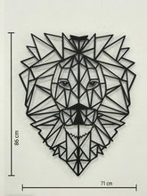 Görseli Galeri görüntüleyiciye yükleyin, Geometrik Aslan Dekoratif Metal Duvar Dekoru