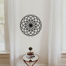 Görseli Galeri görüntüleyiciye yükleyin, Yaşam Çiçeği 3lü Takım Dekoratif Metal Tablo - Sri Yantra - Kutsal Geometri - Makebah