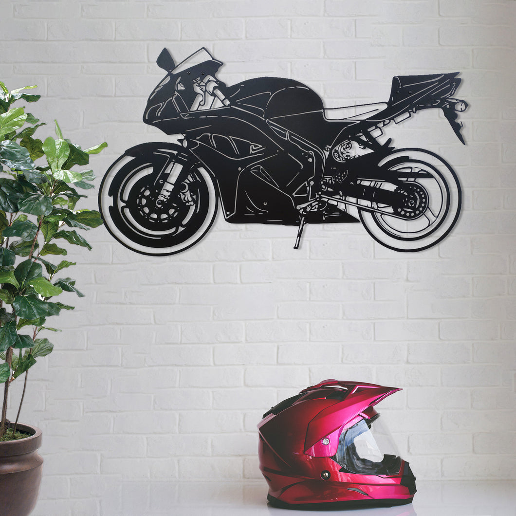 Toprak Racing Motorcycle - Yarış Motoru Temalı Metal Duvar Dekoru