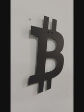 Videoyu Galeri görüntüleyiciye yükleyin ve burada izleyin, Bitcoin Logo Temalı Metal Duvar Dekoru
