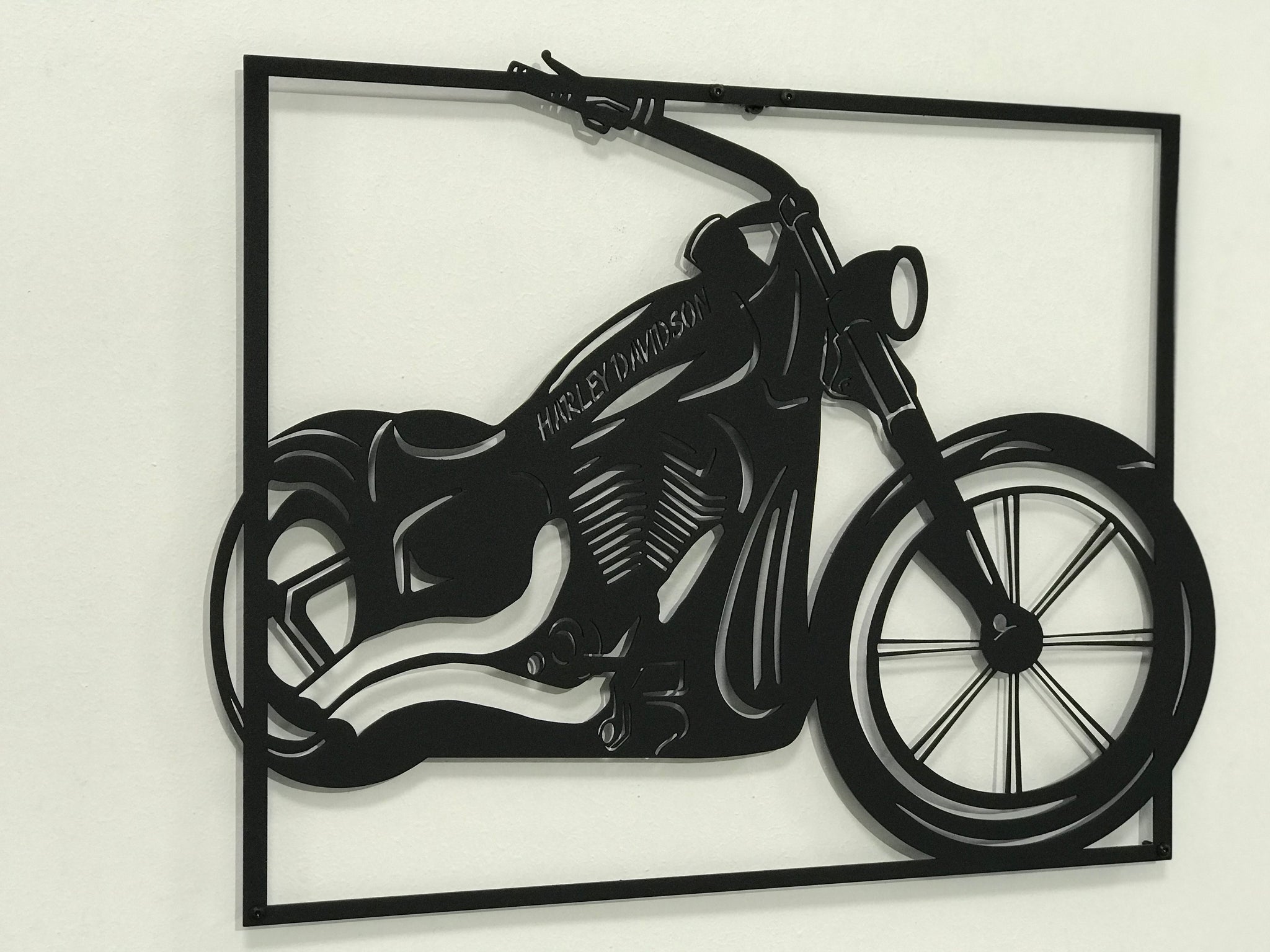 HARLEY DAVIDSON Motor Temalı Metal Dekoratif Duvar Tablosu