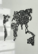 Görseli Galeri görüntüleyiciye yükleyin, World map line - Dünya Haritası Temalı Dekoratif Metal Duvar Tablo
