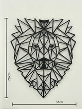 Görseli Galeri görüntüleyiciye yükleyin, Geometrik  Aslan Dekoratif Metal Duvar Dekoru
